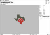 Texas Property Embroidery File Design