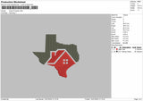 Texas Property Embroidery File Design