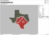 Texas Property Embroidery File Design