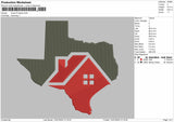 Texas Property Embroidery File Design