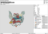 Bird Xmas 24 Embroidery File 6 sizes