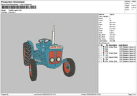 Tractor 0203 Embroidery File 6 sizes