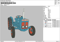 Tractor 0203 Embroidery File 6 sizes