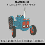 Tractor 0203 Embroidery File 6 sizes