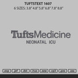 Tuftstext 1607 Embroidery File 6 sizes