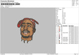 Tupac Shakur Embroidery File 5 sizes