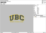 Ubctext Embroidery File 6 sizes