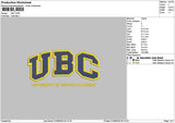 Ubctext Embroidery File 6 sizes
