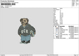 Bear0501 Embroidery File 6 sizes