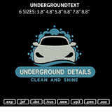 Undergroundtext Embroidery File 6 sizes
