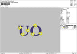 Uo Text Embroidery File 6 size