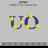 Uo Text Embroidery File 6 size