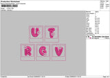 Utrgvtext Squares Embroidery File 6 sizes