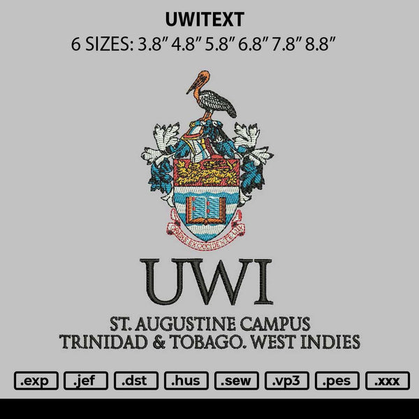 Uwitext Embroidery File 6 sizes