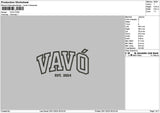 Vavotext Embroidery File 6 sizes
