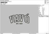 Vavotext Embroidery File 6 sizes