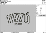 Vavotext Embroidery File 6 sizes