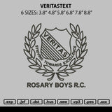 Veritastext Embroidery File 6 sizes
