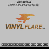 Vinyltext 01 Embroidery File 6 sizes