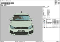 Car 1201a Embroidery File 6 sizes