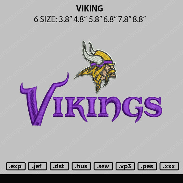 Viking Embroidery File  sizes