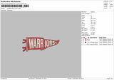 Warriors Flag Embroidery File Design