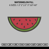 Watermelon Fill Embroidery File 6 sizes