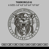 Tigercircle 02 Embroidery File 6 sizes