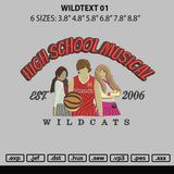 Wildtext 01 Embroidery File 6 sizes