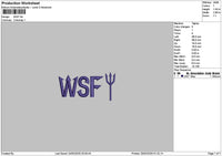 Wsftext Embroidery File 6 sizes