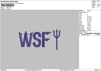 Wsftext Embroidery File 6 sizes