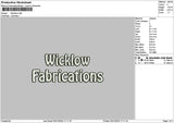 Wicklowtext Embroidery File 6 sizes