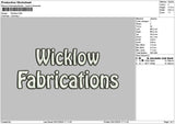 Wicklowtext Embroidery File 6 sizes
