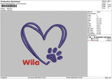 Wilatext Embroidery File 6 sizes