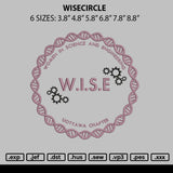 Wisecircle Embroidery File 6 sizes