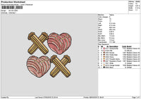 Hearts0803 Embroidery File 6 sizes