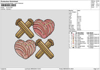 Hearts0803 Embroidery File 6 sizes