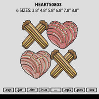 Hearts0803 Embroidery File 6 sizes