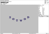 Xotwodtext Embroidery File 6 sizes