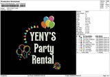 Yenystext Embroidery File 6 sizes