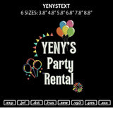 Yenystext Embroidery File 6 sizes