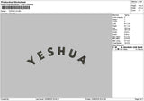 Yeshuatext V2 Embroidery File 6 sizes