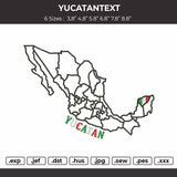 Yucatantext Embroidery File 6 sizes