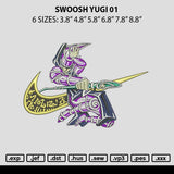 Swoosh Yugi 01 Embroidery File 6 sizes