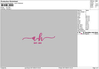Ahtext 0211 Embroidery File 6 sizes
