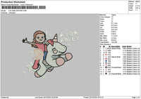 Adleytext Embroidery File 6 sizes