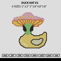 Duck Hat V2 Embroidery File 6 sizes