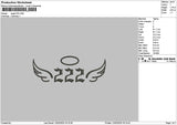 Angel222 Embroidery File 6 sizes