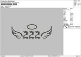 Angel222 Embroidery File 6 sizes