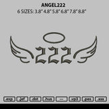 Angel222 Embroidery File 6 sizes